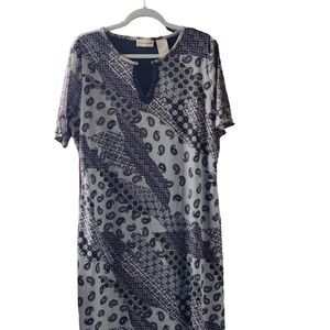 VTG. Women Expressions Maxi Dress Gray‎ Size XL